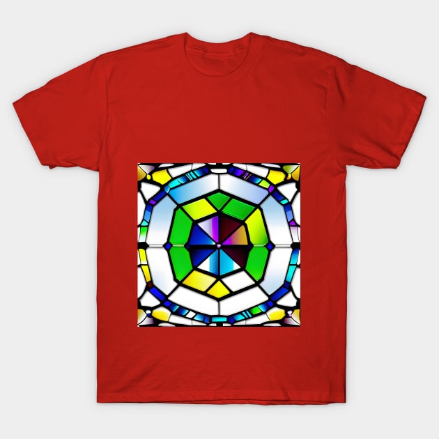 Green Yellow Flower Cathedral Style Art | by @remlorart T-Shirt by Remlor